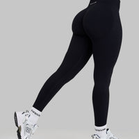 Elevate™ Sculpting Mid Waist Scrunch Leggings | Night Black