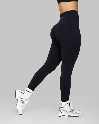 Elevate™ Sculpting High Waist Scrunch Leggings | Night Black