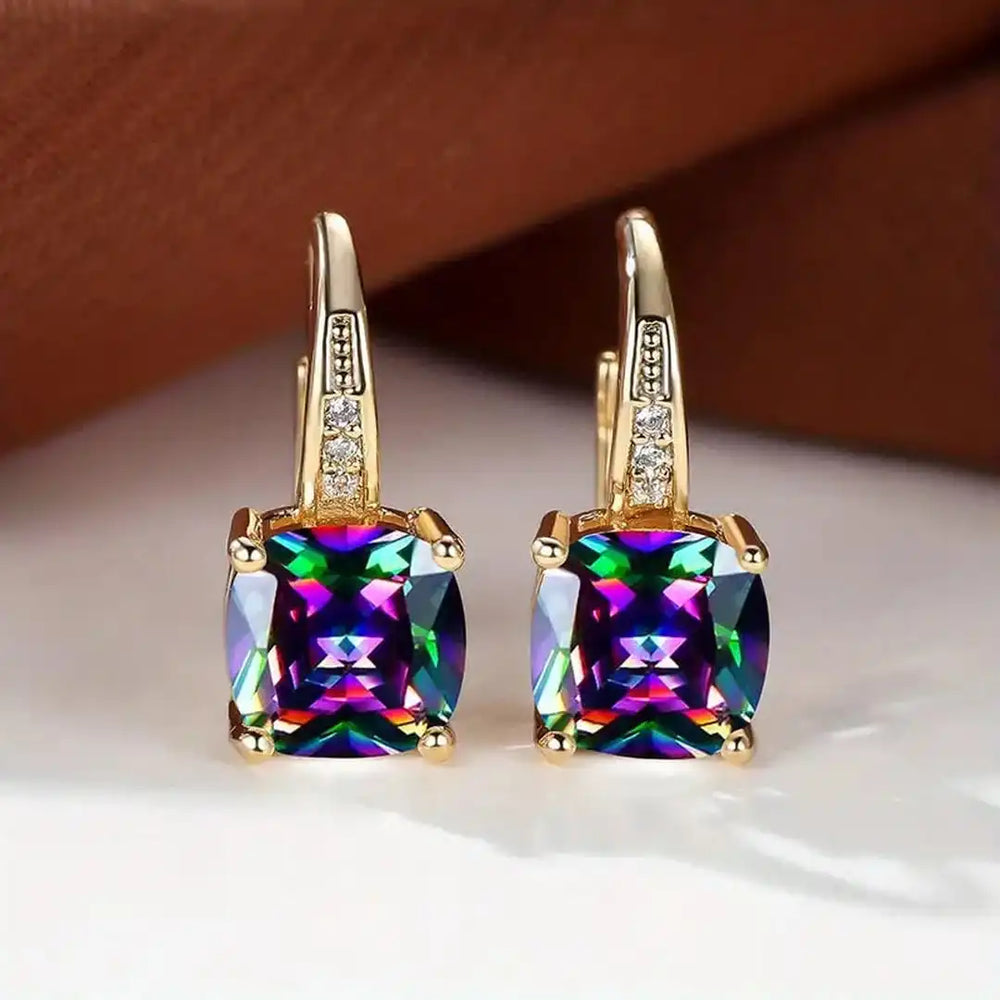 Mystic Sapphire Hoop Earrings — image 2