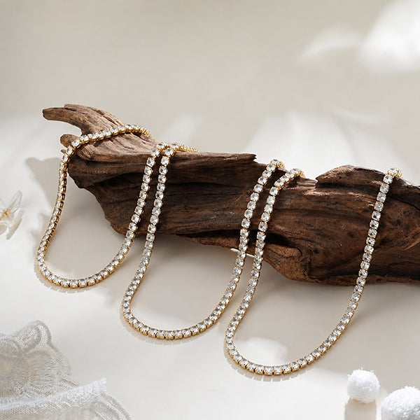 Classic Tennis Gold Necklace — image 1
