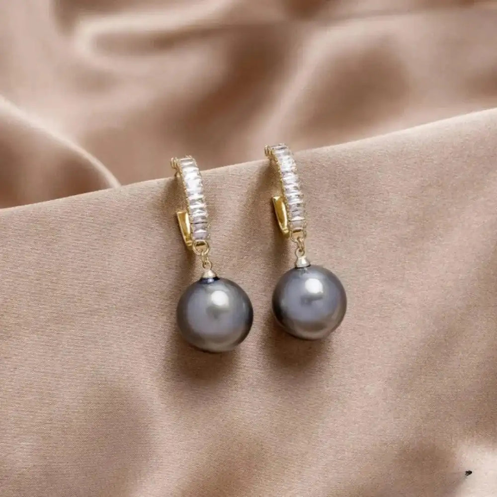 Elegant Pearl and Zirconia Earrings — image 2