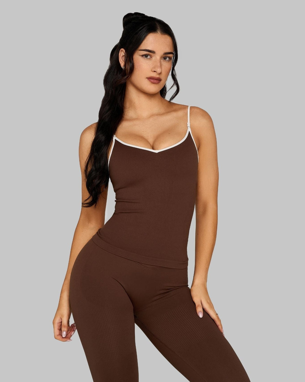 Outline Sweetheart Tanktop | Bourbon Brown