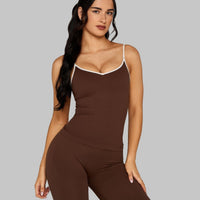 Outline Sweetheart Tanktop | Bourbon Brown