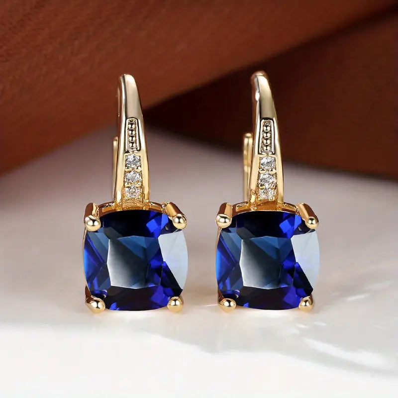 Mystic Stone Gold Hoop Earrings — image 5