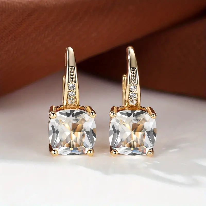 Mystic Stone Gold Hoop Earrings — image 2