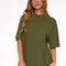 Osonn Women's Two Piece Matching Lounge Sets Summer Casual Tops Short Sleeve Shirts Shorts Travel Airport Outfits