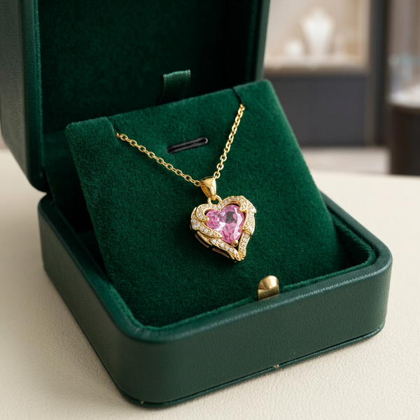 Angel Embrace Pink Heart Necklace — image 1