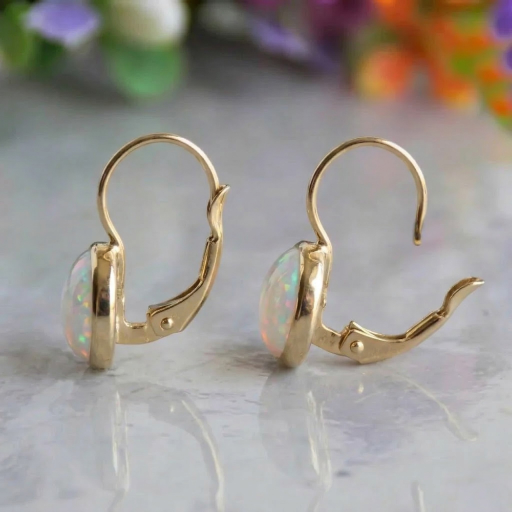 Antique Opal Glow Earrings — image 2