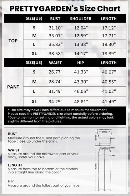 Osonn Women's Summer 2 Piece Loungewear Set Cropped Tank Top Wide Leg Sweatpants Tracksuit Casual Outfits