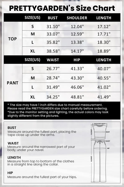 Osonn Women's Summer 2 Piece Loungewear Set Cropped Tank Top Wide Leg Sweatpants Tracksuit Casual Outfits