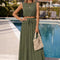 Osonn 2 Piece Sets for Women Summer Outfits Fashion Cotton Sleeveless Crop Top Long Maxi Skirt Set with Pockets