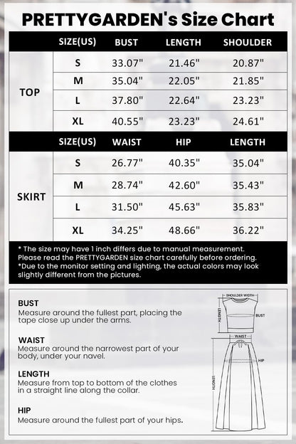 Osonn Summer Two Piece Skirt Set for Women Dressy Casual Knit Matching Travel Spring Vacation Lounge Outfits