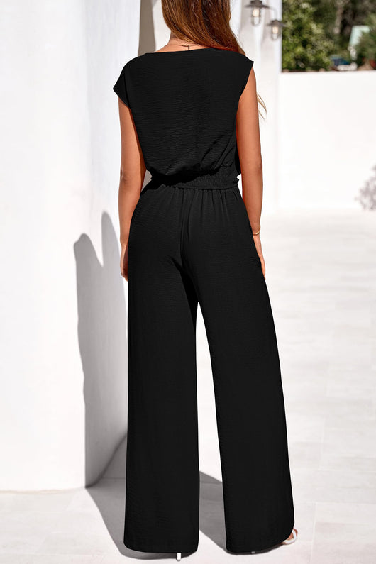 Osonn Women 2 Piece Lounge Sets Casual Summer Outfits Cap Sleeve Strappy Crop Tops Wide Leg Pant Tracksuit