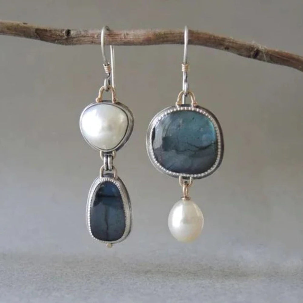 Elegant Blue Pearl Earrings — image 1