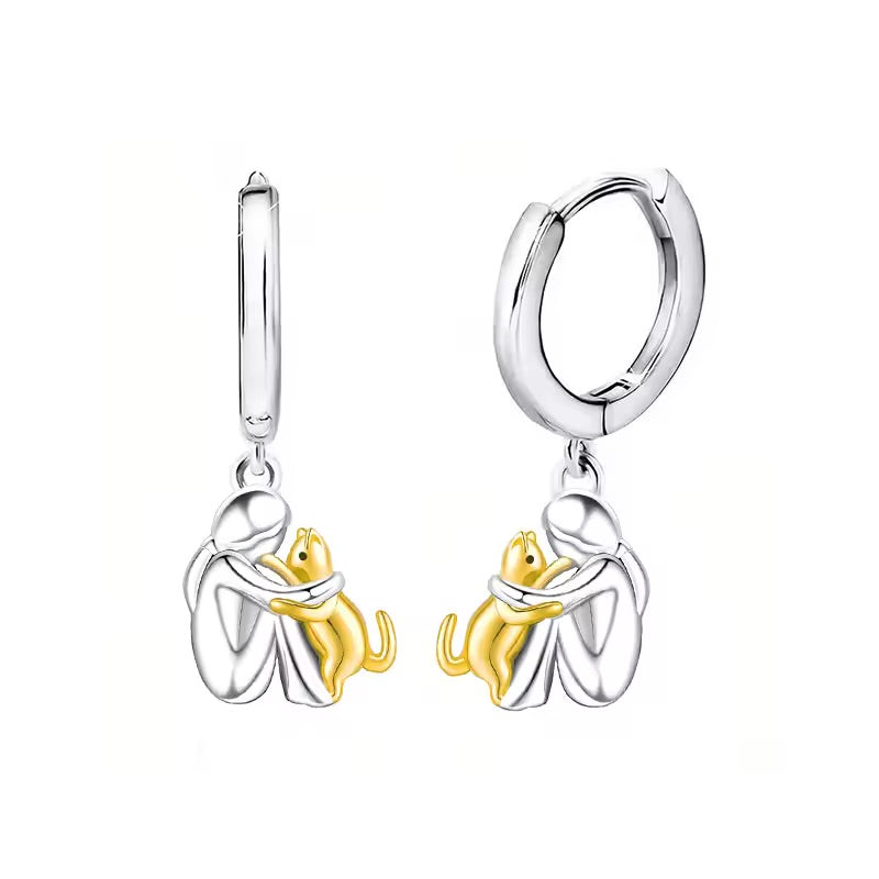 Crystal Cat Hug Necklace Set — image 3