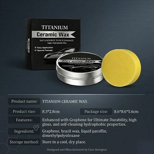 Titanium Ceramic Wax Cream Mirror Shine. 15 Minutes. Lasts a Year.