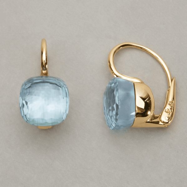 Blue Inlaid Zirconia Earrings — image 1
