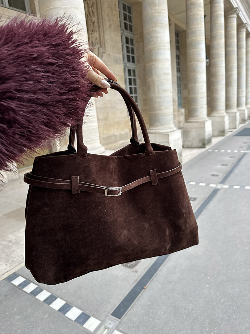 Bolsa de camurça de comelia