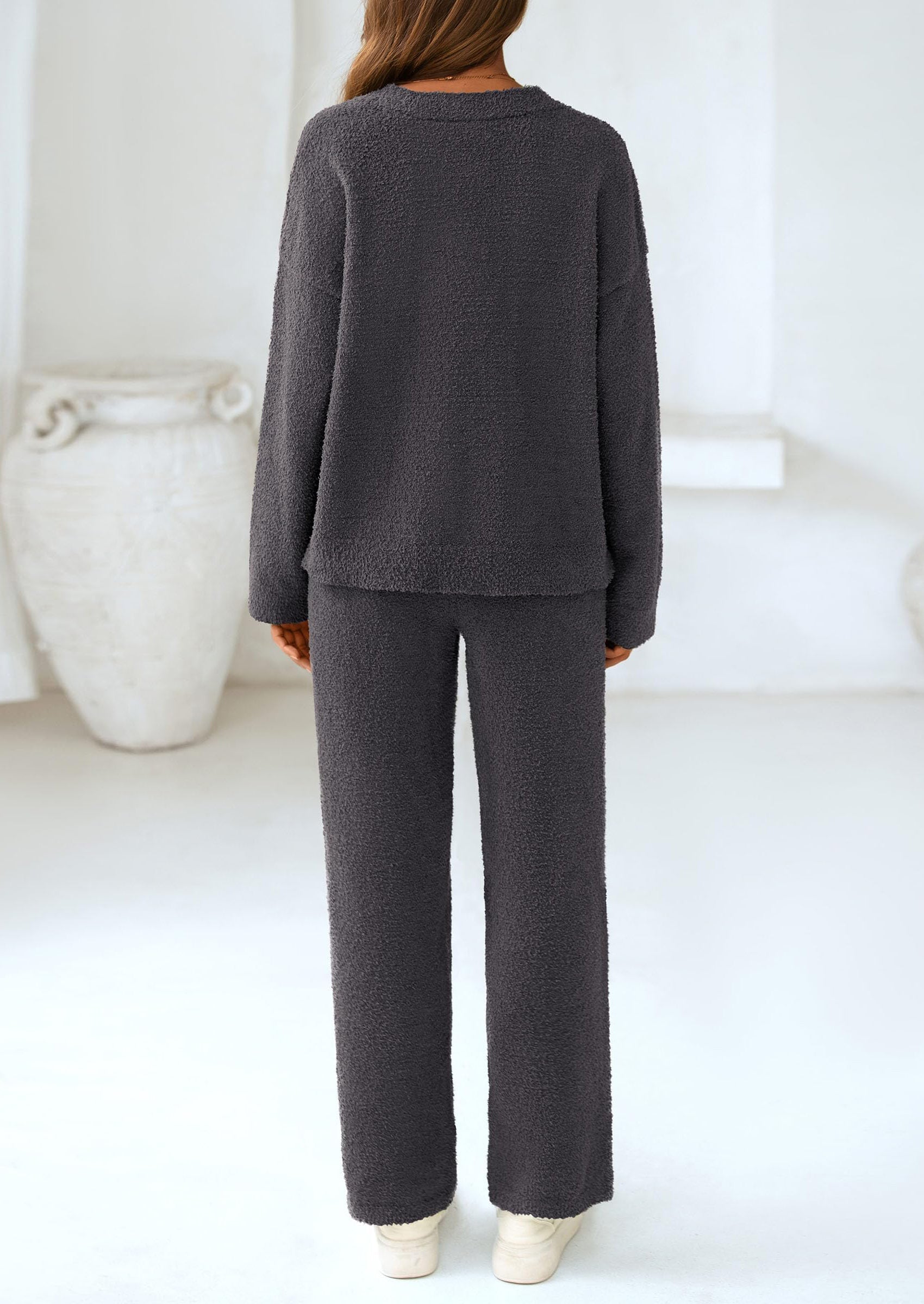 Osonn Lounge Sets for Women Two Piece Sweaters Pajama Set Fall Fashion Loungewear Outfits Matching Winter Clothes