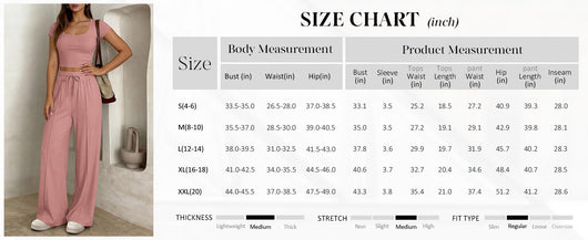Osonn Women's 2 Piece Matching Lounge Sets Ribbed Short Sleeve Crop Tops Wide Leg Pants Summer Airport Outfits
