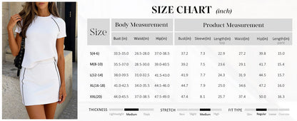 Osonn Women's Summer 2 Piece Skirt Sets Short Sleeve Shirts Tops Skorts Matching Workout Clothes Travel Outfits