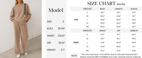 Osonn 2 Piece Sets For Women Fall Trendy Long Sleeve Sweatshirt Wide Leg Pants Loungewear Set Matching Sweatsuit