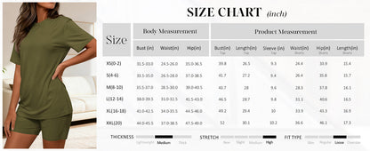Osonn Women's Two Piece Matching Lounge Sets Summer Casual Tops Short Sleeve Shirts Shorts Travel Airport Outfits