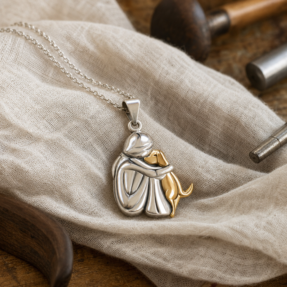 Dog Bond Pendant Silver Necklace — image 1