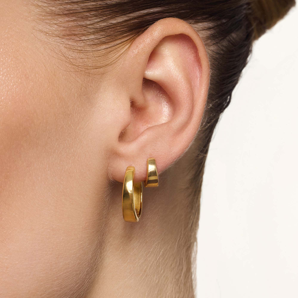 Gia Classic White Gold Hoops — image 3