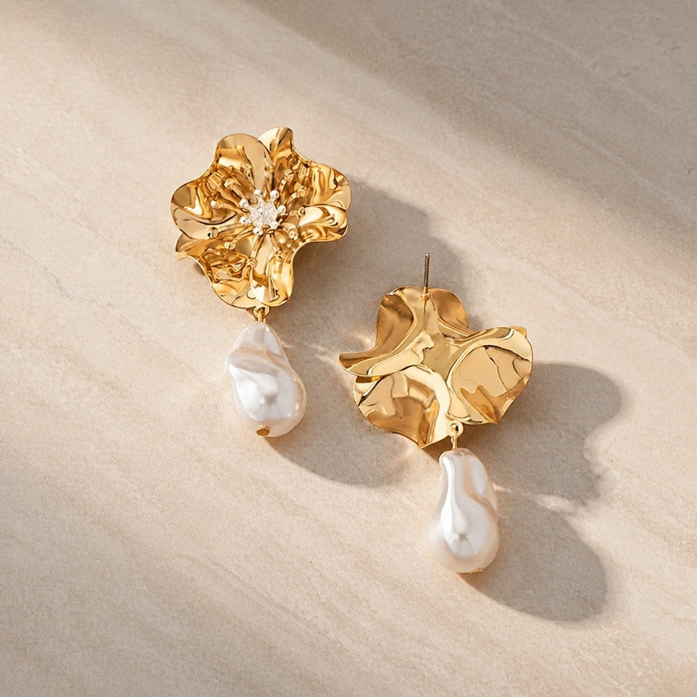 Pearl Enchantment Flower Earrings — image 2