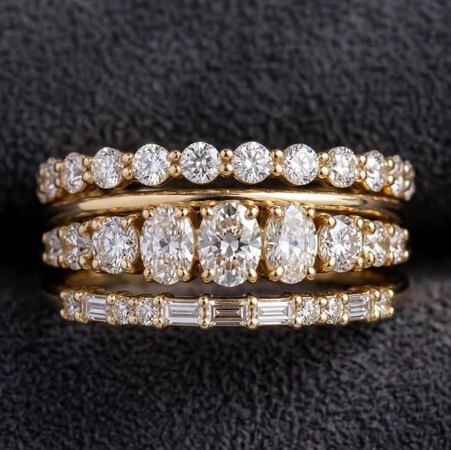 Vintage Elegant Zirconia Ring Set — image 2