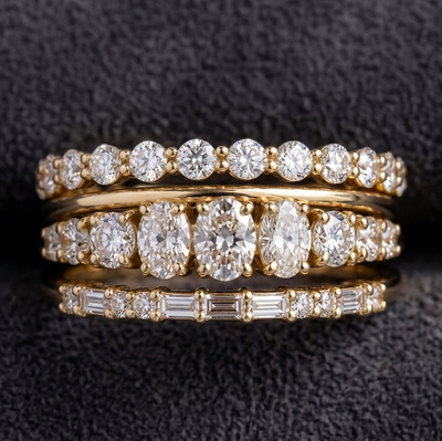 Vintage Elegant Zirconia Ring Set — image 2