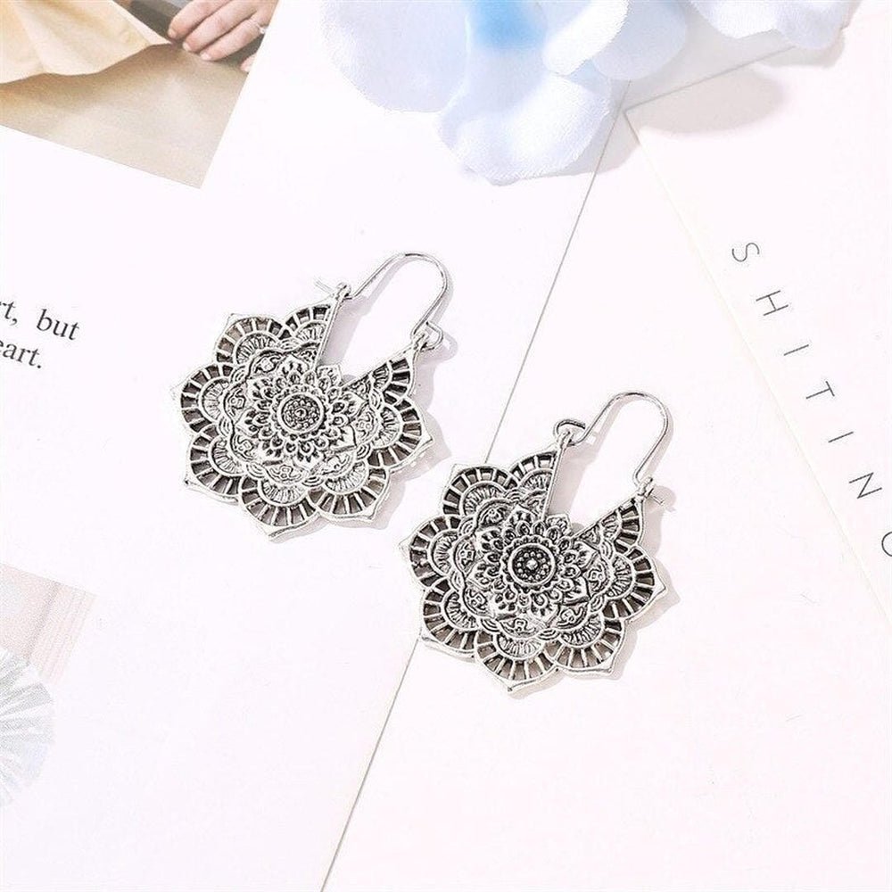 Lotus Mandala Earrings — image 2