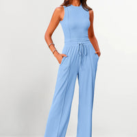 Osonn Women's Summer 2 Piece Loungewear Set Cropped Tank Top Wide Leg Sweatpants Tracksuit Casual Outfits