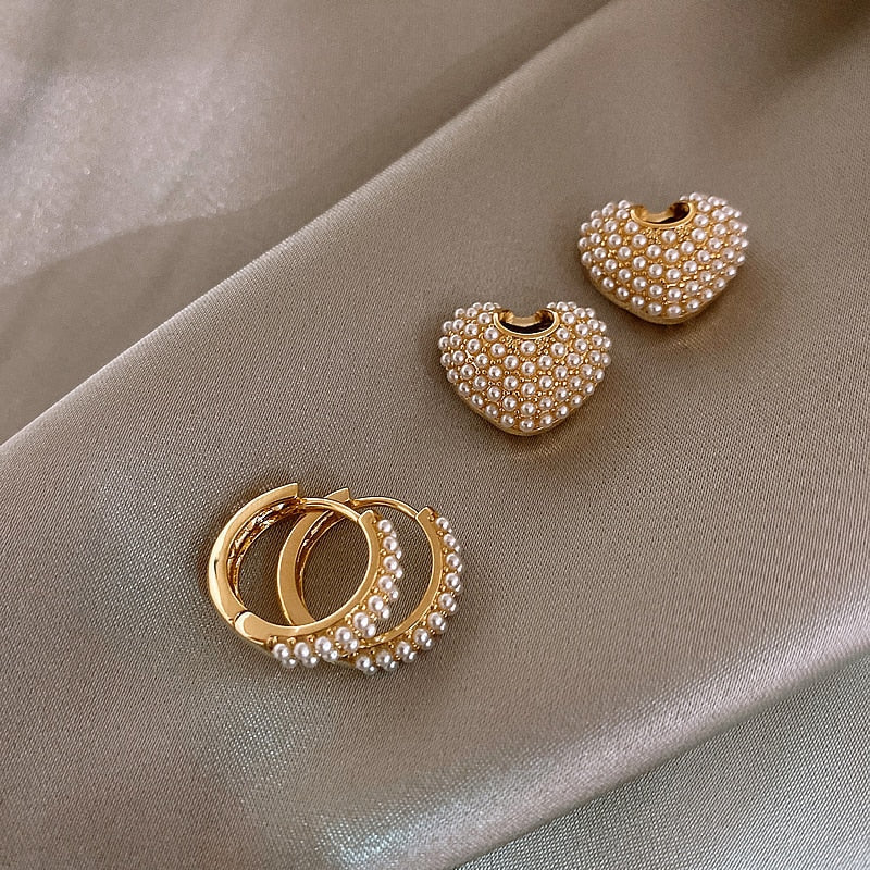 Pearl Heart Earrings — image 3