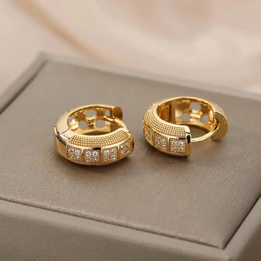 Timeless Cubic Zirconia Hoop Earrings — image 3