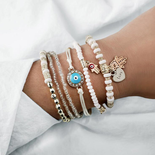 Hamsa Pearls Bracelet Bundle — image 1