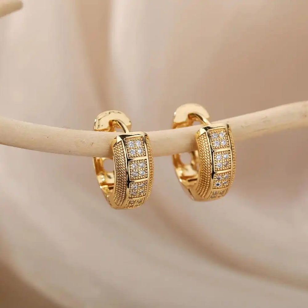 Timeless Cubic Zirconia Hoop Earrings — image 1