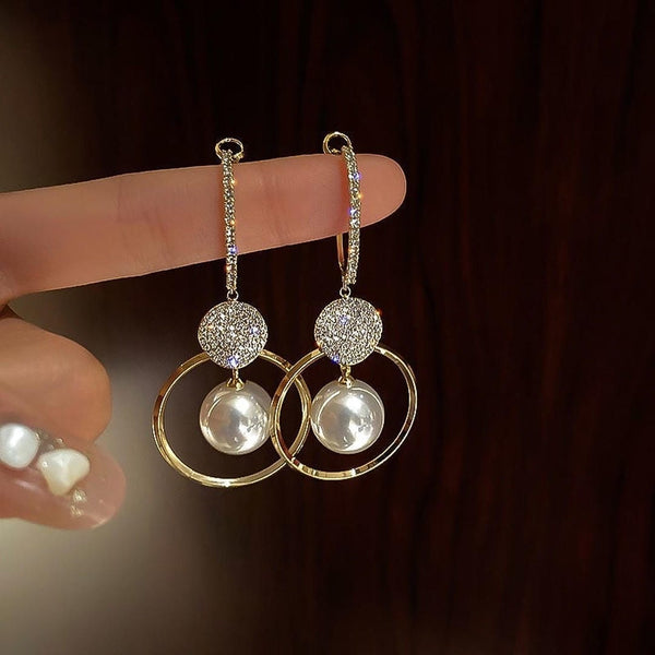 Turquoise Saturn Gold Earrings — image 1
