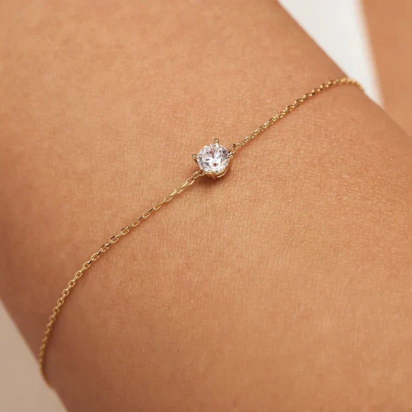 Cléa Moissanite Stone White Gold Bracelet — image 4