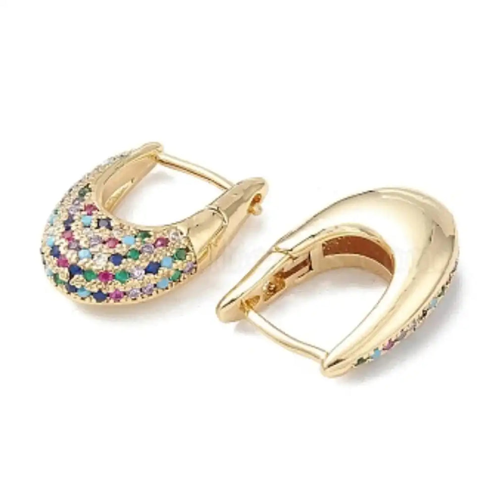 Chic Colorful Crystal Inlay Earrings — image 2