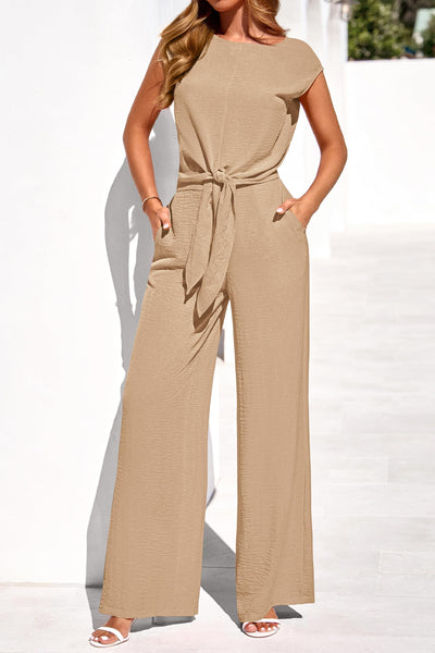 Osonn Women 2 Piece Lounge Sets Casual Summer Outfits Cap Sleeve Strappy Crop Tops Wide Leg Pant Tracksuit