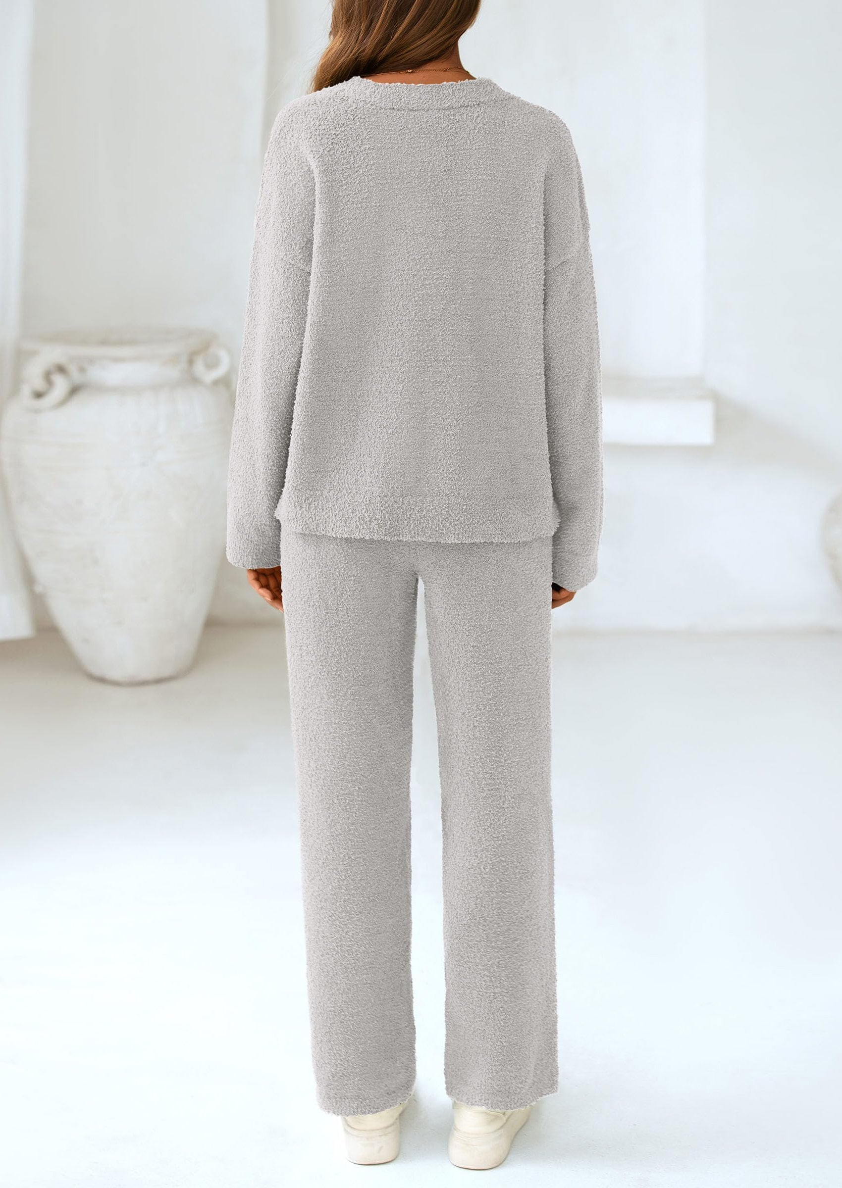 Osonn Lounge Sets for Women Two Piece Sweaters Pajama Set Fall Fashion Loungewear Outfits Matching Winter Clothes