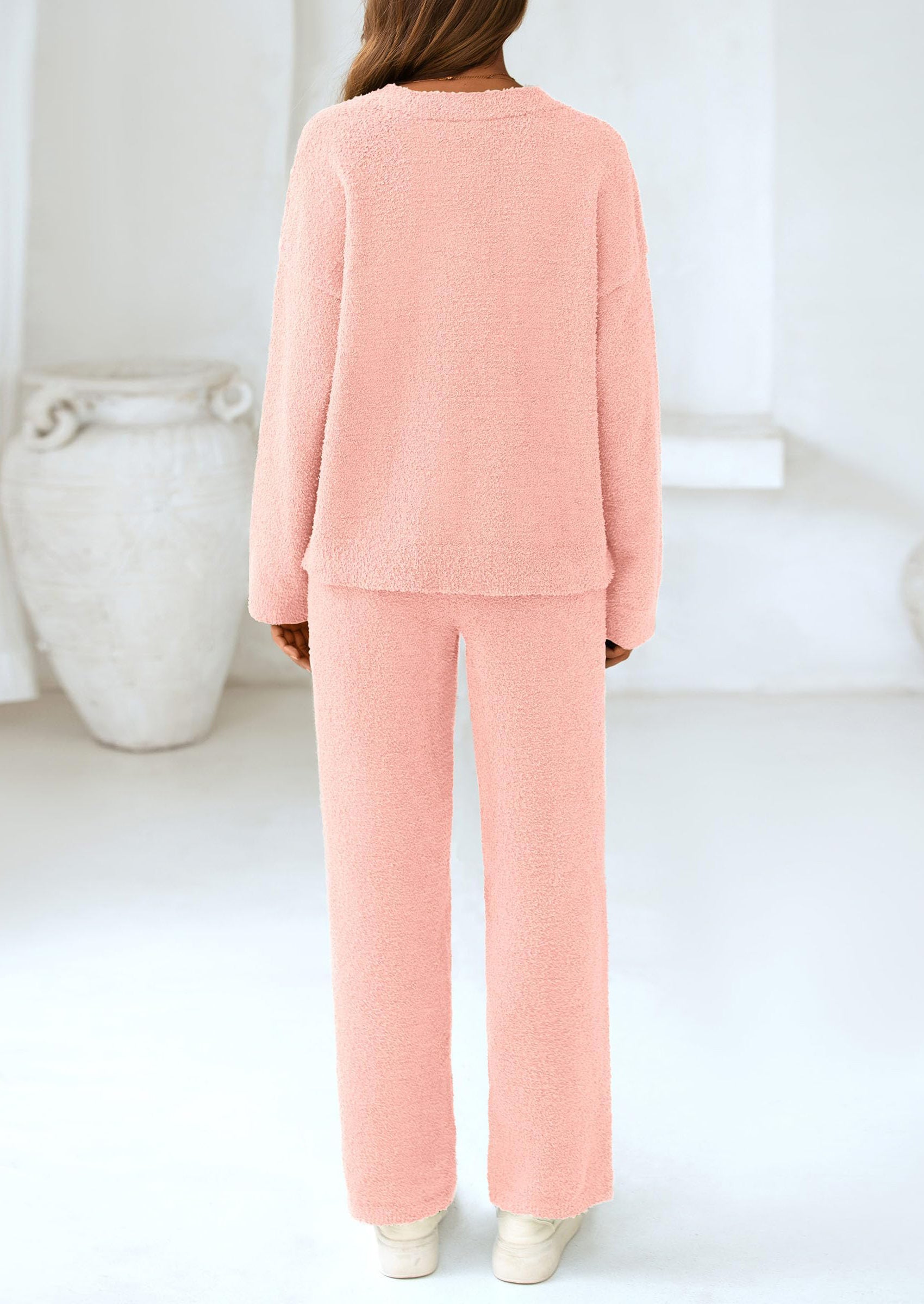 Osonn Lounge Sets for Women Two Piece Sweaters Pajama Set Fall Fashion Loungewear Outfits Matching Winter Clothes