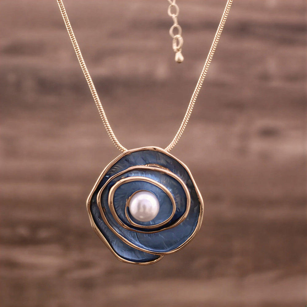 Blue Elegance Pearl Necklace — image 1