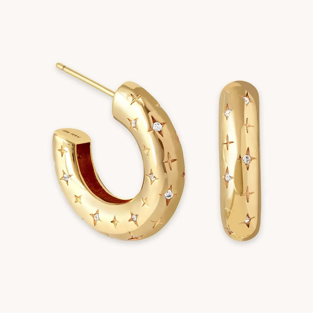 Cosmic Vintage Hoop Earrings — image 1