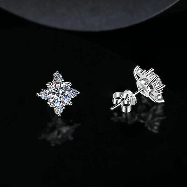 Aurelie Crystal Flower Earrings — image 1