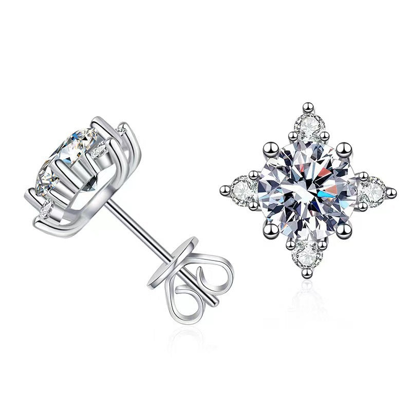 Aurelie Crystal Flower Earrings — image 2