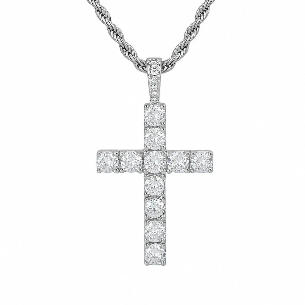 Gold Cross Crystals Necklace — image 2
