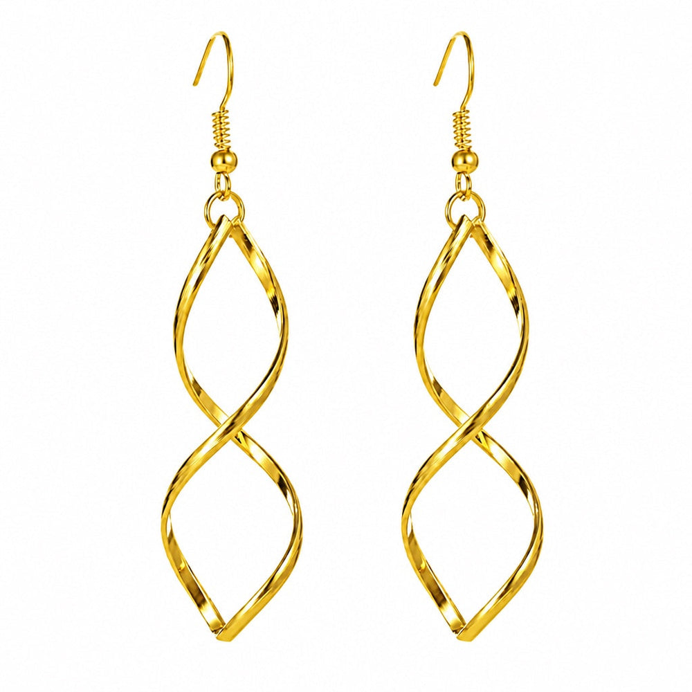 Handmade Spiral Dangle Earrings — image 1